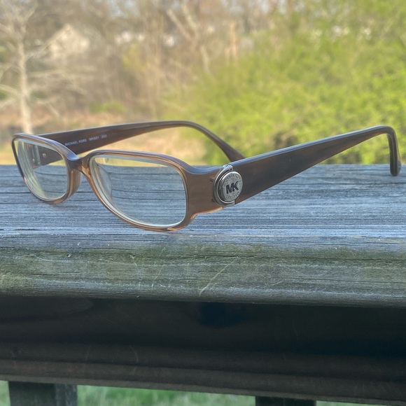 Michael Kors Brown Rectangular Glasses Frames MK Medallion 52[]15 135 - Picture 11 of 16